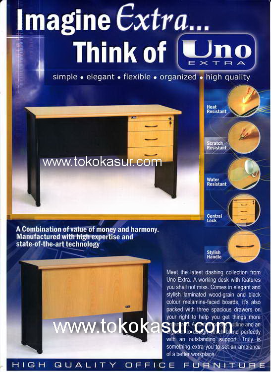 meja tulis, meja uno. uno extra